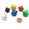 Dice>Pack of 6 D16 20mm Opaque Dice - Red Green White Black Blue Yellow - Your Source for Gaming Essentials