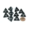 Dice>Pack of 10 D4 18mm Opaque Dice - Black with White Numbers - Your Source for Gaming Essentials