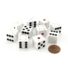 Dice>Pack of 10 D6 16mm Penumbra Shadow Dice - White with Red, White, Black Pips - Your Source for Gaming Essentials