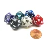 Dice>Pack of 6 D20 Pearl Dice - Charcoal, Emerald, Gray, Navy, Purple, Red - Your Source for Gaming Essentials