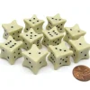 Dice>Pack of 10 D6 6-Sided 18mm Bone Dice - Roll Dem Bones RPG D&D Dice - Your Source for Gaming Essentials