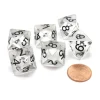 Dice>Pack of 6 D8 Transparent 8-Sided Dice - Clear with Black Numbers - Your Source for Gaming Essentials