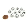 Dice>Pack of 10 Deluxe Round Edge Small 10mm Opaque D6 Dice - White - Your Source for Gaming Essentials