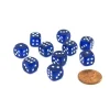 Dice>Pack of 10 Deluxe Round Edge Small 10mm Transparent D6 Dice - Blue - Your Source for Gaming Essentials