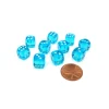 Dice>Pack of 10 Deluxe Round Edge Small 10mm Transparent D6 Dice - Turquoise - Your Source for Gaming Essentials