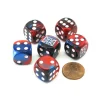 Dice>Pack of 6 Gemini Axis and Allies 16mm D6 United Kingdom Dice - Blue-Red w White - Your Source for Gaming Essentials