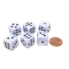 Dice>Pack of 6 Heart 'Ice Cream' 16mm D6 Chessex Dice - Blue with Black Hearts - Your Source for Gaming Essentials