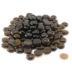 Board Games-Pack of 100 Life Stone Gaming Glass Stones - Amber - Your Source for Gaming Essentials