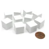Dice>Pack of 10 16mm Blank Foam Dice Cubes with Square Corners - White - Your Source for Gaming Essentials