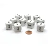 Dice>Pack of 10 20mm Math Word Number, German 1-6 - White with Black Words - Your Source for Gaming Essentials