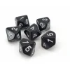 Dice>Pack of 6 20mm 10-Sided D5 Numbered 1 to 5 Twice Dice - Black with White - Your Source for Gaming Essentials