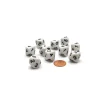 Dice>Pack of 10 10-Sided 16mm D5 Dice Numbered 1 to 5 Twice - White with Black - Your Source for Gaming Essentials