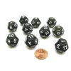 Dice>Pack of 10 Transparent 12 Sided D12 20mm Dice - Smoke - Your Source for Gaming Essentials
