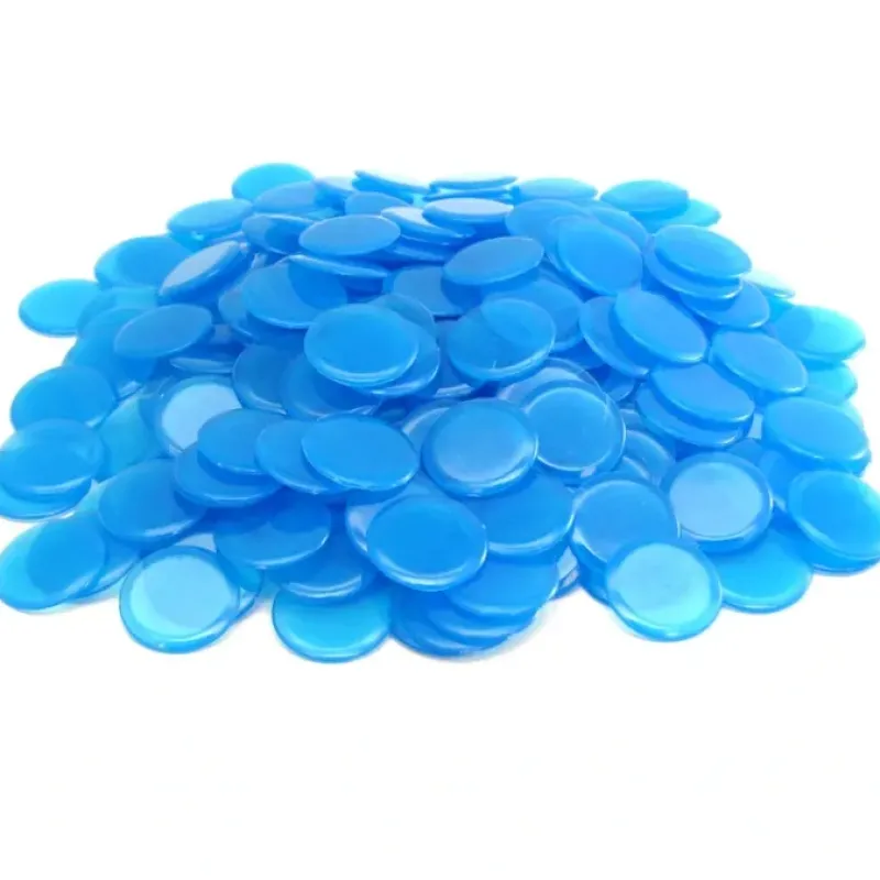 Board Games-Pack of 250 Transparent Blue Extra Thick 3/4" 19mm Sorting Chips - Your Source for Gaming Essentials