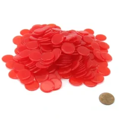 Board Games-Pack of 250 Transparent Red Extra Thick 3/4" 19mm Sorting Chips - Your Source for Gaming Essentials