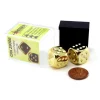 Dice>Pair of Gold Colored Metallic-Looking Chessex Dice - Your Source for Gaming Essentials