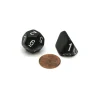 Dice>Pair of Recast 2d6 The Dice Lab Dice (1 D3 & 1 D12) - Black with White Numbers - Your Source for Gaming Essentials