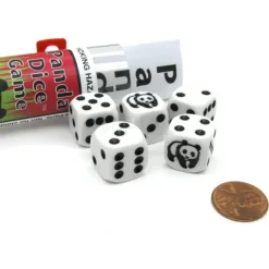 Dice>Panda Dice Game with 5 Dice Travel Tube and Gaming Instructions - Your Source for Gaming Essentials