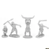 Tabletop Miniatures-People of the Dawnlands (4) 44077 Bones Black Unpainted Plastic - Your Source for Gaming Essentials