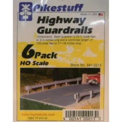 Pikestuff 541-0013 HO Highway Guard Rails (Pack of 6) - Your Source for Gaming Essentials* Clearance