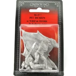 Tabletop Miniatures-Pit Demon with Whip and Sword 06-011 Classic Ral Partha Fantasy RPG Metal Figure - Your Source for Gaming Essentials