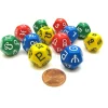 Dice>Planets, Signs, Numbers Astrology Dice Set, 12 D12 Dice - Assorted Colors - Your Source for Gaming Essentials