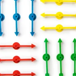 Board Games-Plastic Board Game Arrow Spinners Pointer, 12-pack - Blue Yellow Green Red - Your Source for Gaming Essentials
