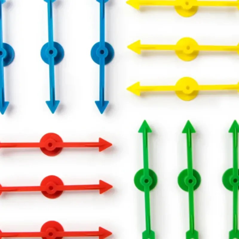 Board Games-Plastic Board Game Arrow Spinners Pointer, 12-pack - Blue Yellow Green Red - Your Source for Gaming Essentials
