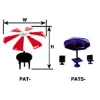 Plastruct 94750 G 3-1/4" x 4" Umbrella Table Set - Your Source for Gaming Essentials* New