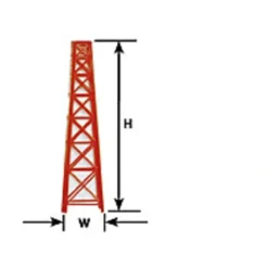 Plastruct 94892 HO 1-3/8" x 5-1/2" Oil & Water Wells Tower - Your Source for Gaming Essentials*