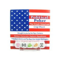 Dice>Political Poker "The Great American Crap Shoot" Dice Game 5 Piece Set - Your Source for Gaming Essentials
