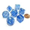 Dice>Polyhedral 7-Die Borealis Chessex Dice Set - Sky Blue with White Numbers - Your Source for Gaming Essentials