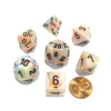 Dice>Polyhedral 7-Die Festive Chessex Dice Set - Circus with Black Numbers - Your Source for Gaming Essentials