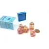 Dice>Polyhedral 7-Die Festive Lab Dice Chessex Dice Set - Allusion with Blue Numbers - Your Source for Gaming Essentials