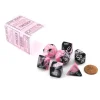 Dice>Polyhedral 7-Die Gemini Chessex Dice Set - Black-Pink with White Numbers - Your Source for Gaming Essentials