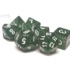 Dice>Polyhedral 7-Die Glitter Dice Set - Green - Your Source for Gaming Essentials