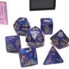 Dice>Polyhedral 7-Die Lustrous Chessex Dice Set - Purple with Gold Numbers - Your Source for Gaming Essentials