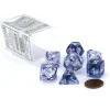 Dice>Polyhedral 7-Die Nebula Chessex Dice Set - Black with White Numbers - Your Source for Gaming Essentials