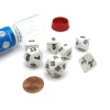 Dice>Polyhedral 7-Die Opaque Dice Set - White with Black Numbers - Your Source for Gaming Essentials