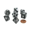 Dice>Polyhedral 7-Die Pearlized Dice Set - Charcoal - Your Source for Gaming Essentials