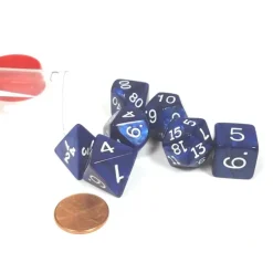 Dice>Polyhedral 7-Die Pearlized Dice Set - Navy - Your Source for Gaming Essentials