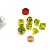 Dice>Polyhedral 7-Die Transparent Dice Set - Yellow - Your Source for Gaming Essentials
