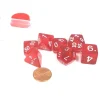 Dice>Polyhedral 7-Die Transparent Dice Set - Red - Your Source for Gaming Essentials