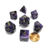 Dice>Polyhedral 7-Die Vortex Chessex Dice Set - Purple with Gold Numbers - Your Source for Gaming Essentials