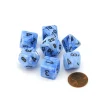 Dice>Polyhedral 7-Die Vortex Lab Dice 2 Chessex Dice Set-Snow Blue with Black Numbers - Your Source for Gaming Essentials