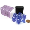 Dice>Polyhedral DnD 7-Dice Set, Luminary Borealis - Purple with White Numbers - Your Source for Gaming Essentials