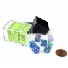 Dice>Polyhedral Mini 7-Die Set, Festive - Waterlily with White Numbers - Your Source for Gaming Essentials
