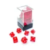 Dice>Polyhedral Mini 7-Die Set, Translucent - Red with White Numbers - Your Source for Gaming Essentials