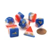 Dice>Polyhedral 7-Piece Layered Dice Set - Old Glory - Your Source for Gaming Essentials
