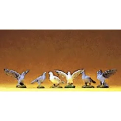 Preiser 47084 G Animals Pigeons Figures (Set of 6) - Your Source for Gaming Essentials* Outlet
